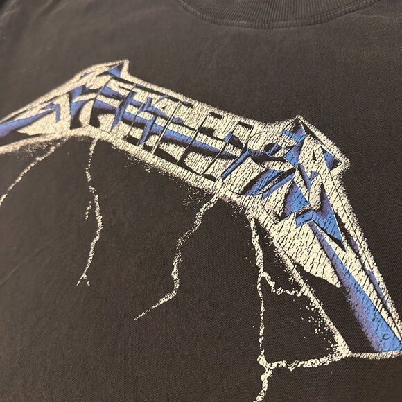 Metallica Mens Short Sleeve Large Black Ride The Lightning Cotton Band T Shirt - Picture 5 of 8
